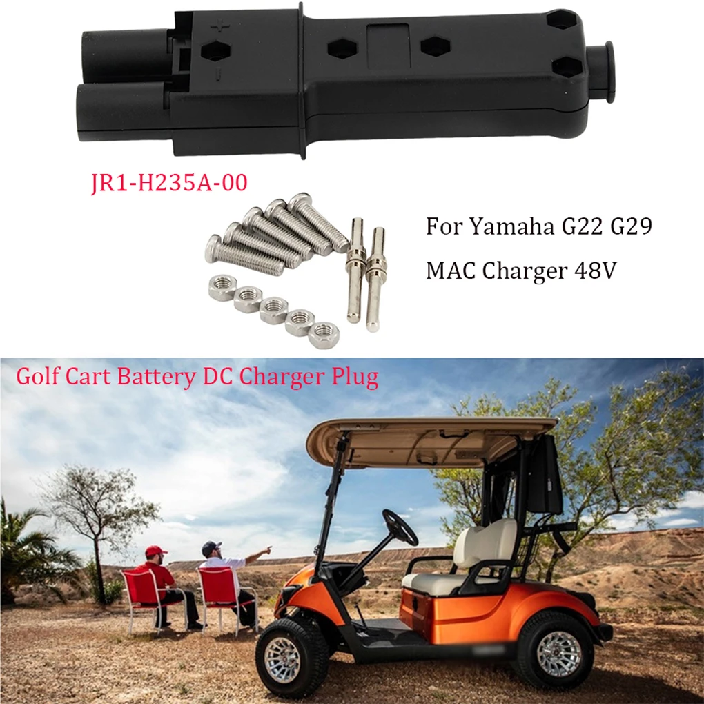 

Black Efficient And Reliable Plug For Charging Yamahas Golfball Cart Battery With MAC Strict Control