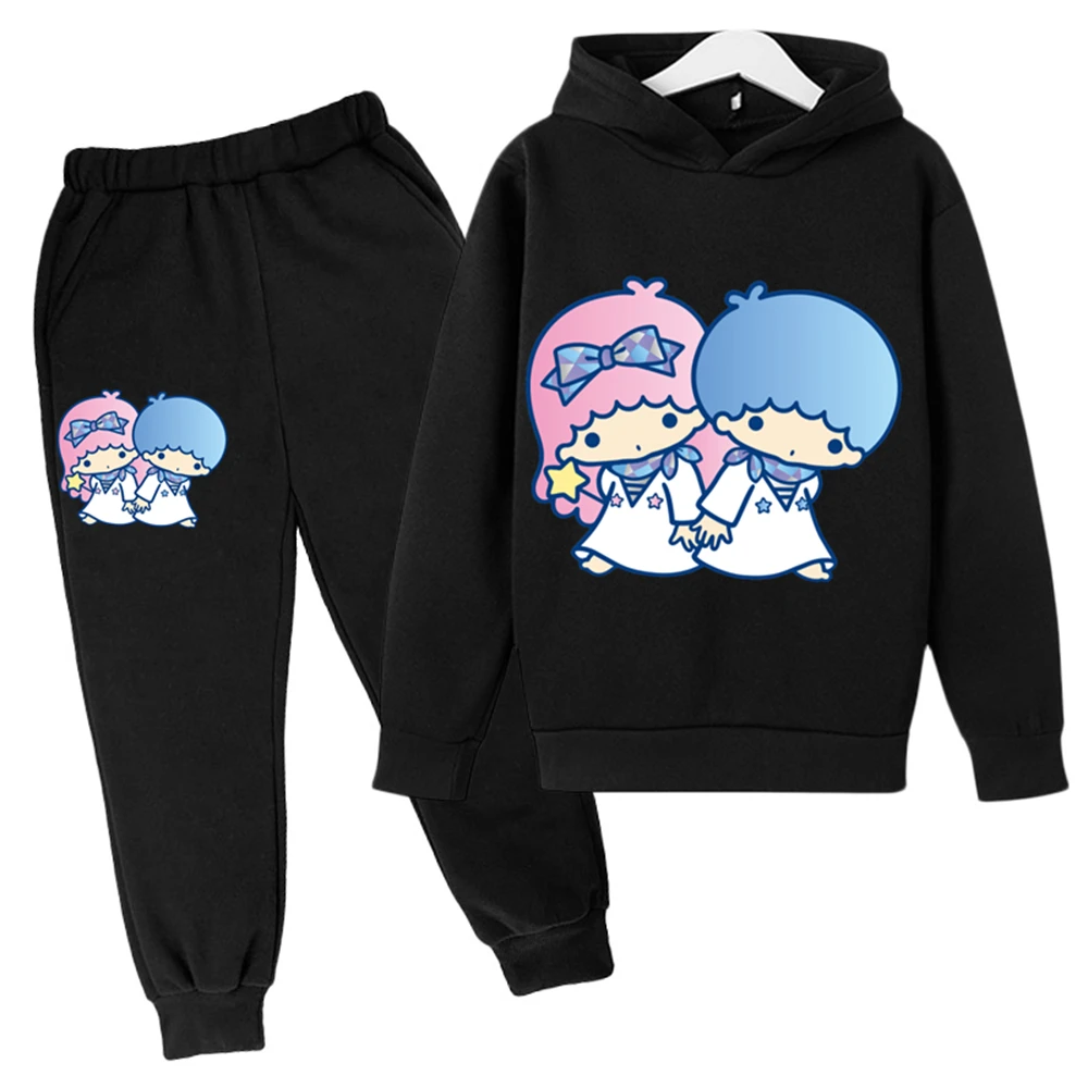 

Hello Kitty Children's Little Twin Star Cotton Fashion Hoodies Pants Children Sets Boys Girls 4-14T Cartoon Casual Fashion Suit