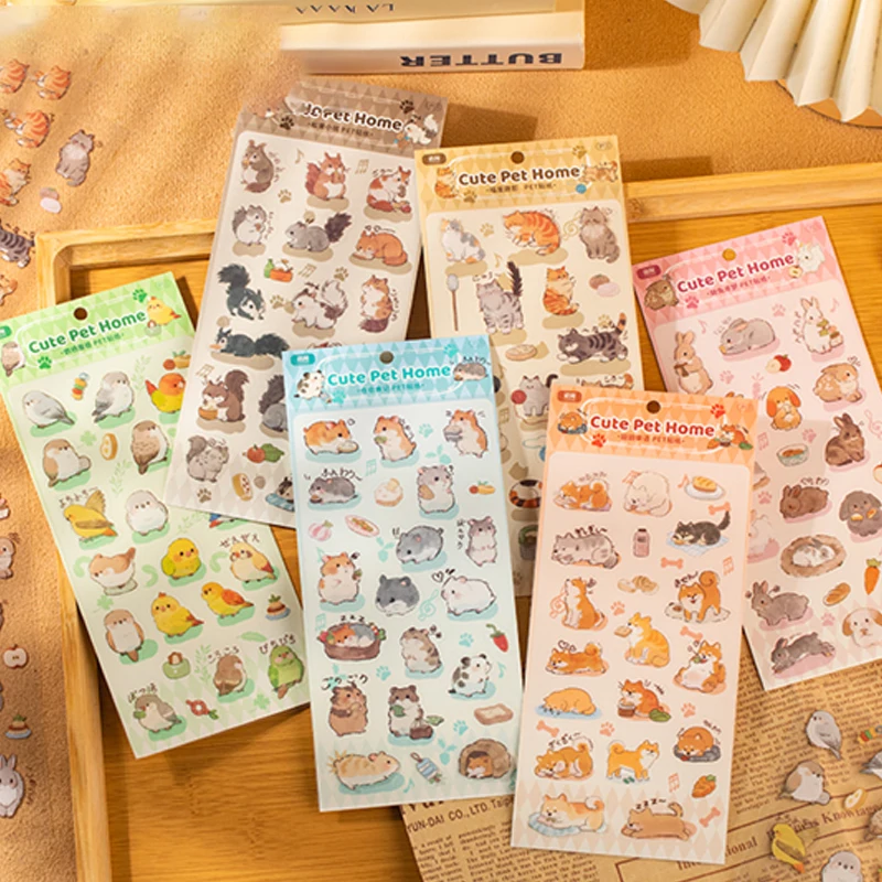 

Набор наклеек Mr.Paper с животными 6 шт.