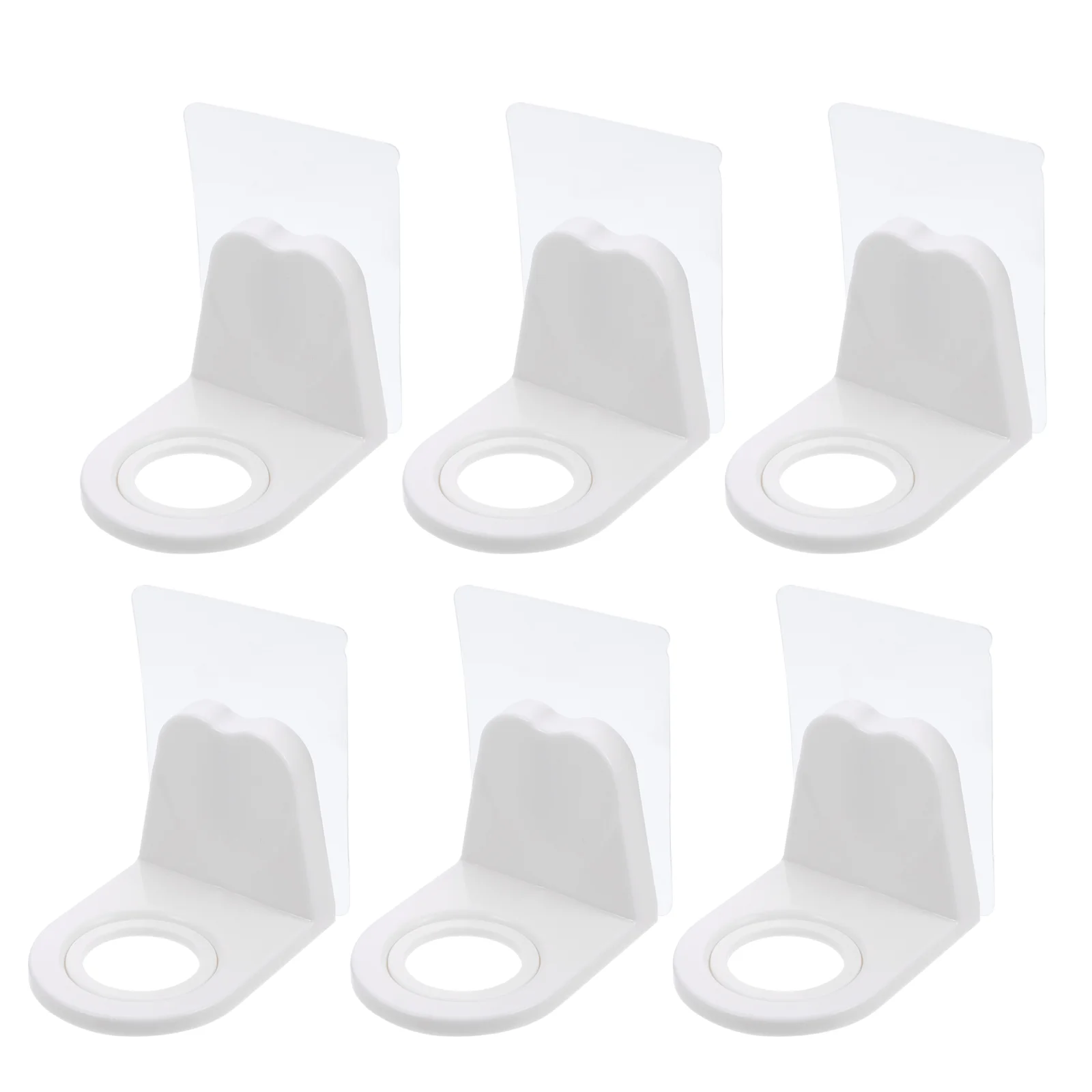 

10Pcs Hole-free Holders Wall-mounted Storage Racks (White)