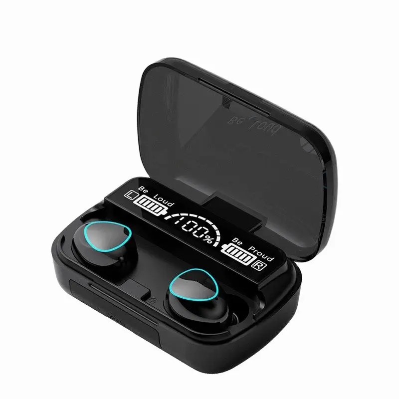 

NEW Wireless Bluetooth 5.1 Headphones M10 Stereo Waterproof Sports Earbuds with Touch Control Noise Canceling Power Bank
