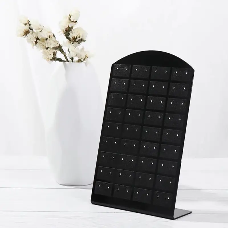 

36 Pairs Fashion Earrings Ear Studs Jewelry Holder Plastic Jewelry Display Rack Metal Stand Organizer Holder for Necklaces