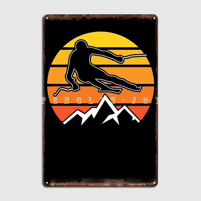 

Skiing Retro Metal Sign Wall Decor Wall Printing Wall Pub Tin Sign Poster