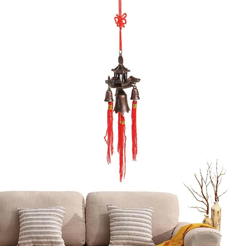 

Fashion Retro Roof Bell Buddhism Hanging Wind Chimes Temple Lucky Feng Shui Chinese Knot Blessing Good Luck Home Decor Symbolism