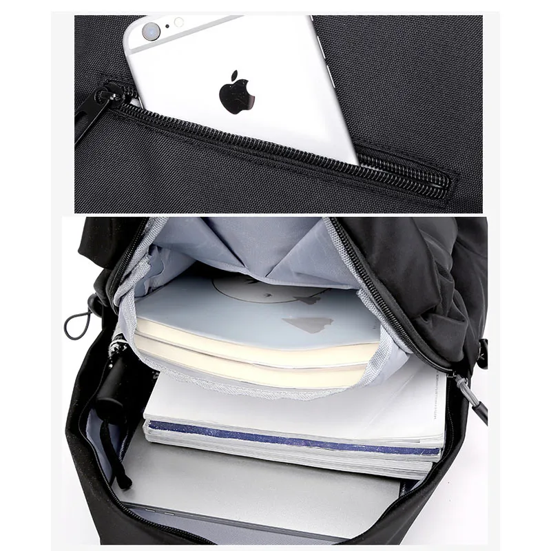 Ультралегкий дорожный рюкзак для мужчин Модный школьный ранец из мягкого