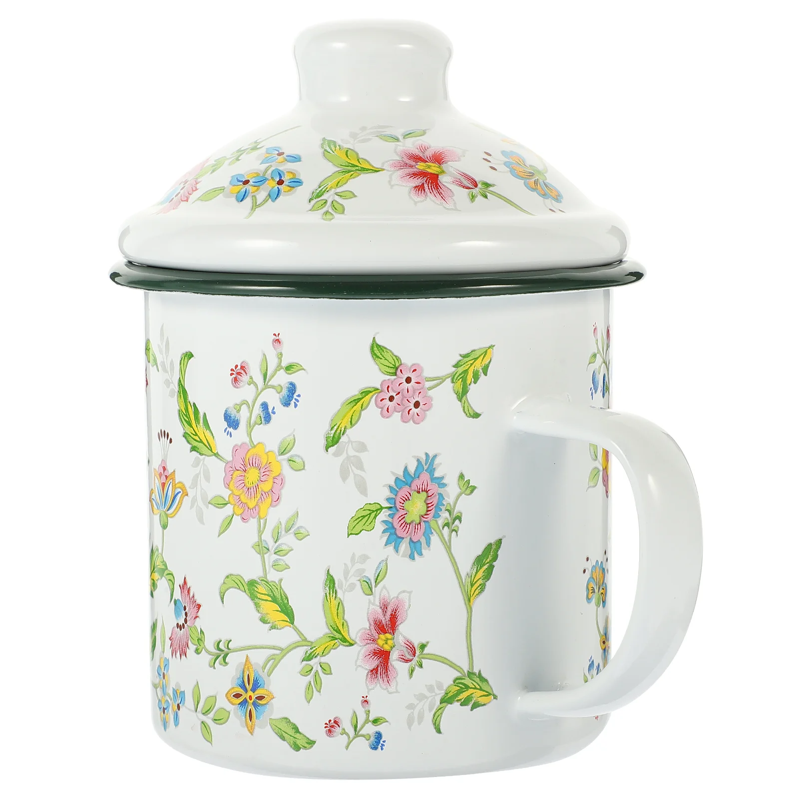 

Indoors Teacup Retro Milk Enamel Coffee Cups Party Supplies Chinese Style Mug Handle Use