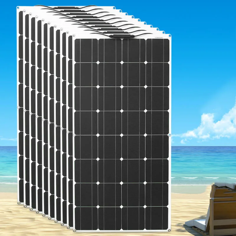 

Solar Panel 1000w 12v Bendable Battery Charge Flexible Solar Panels For Home Car Roof Solar Panel System