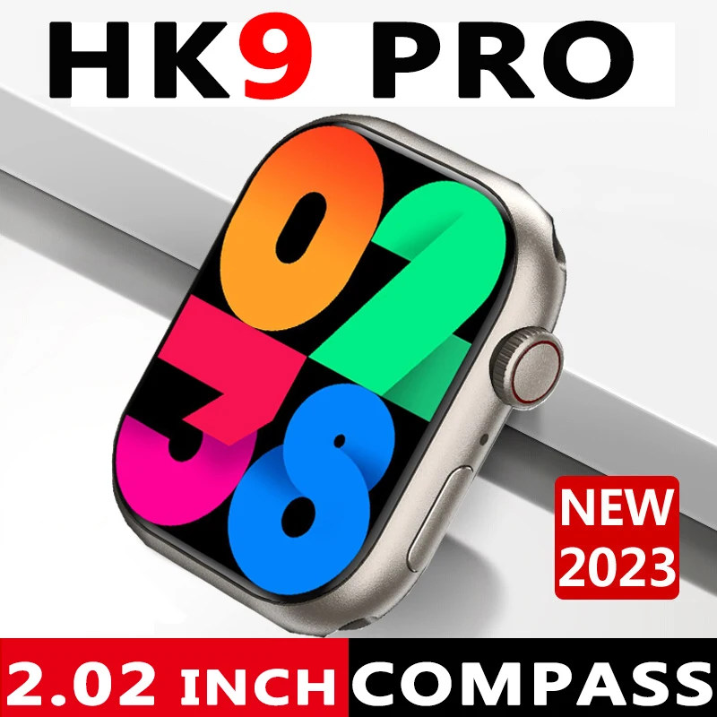 

Смарт-часы Amoled HK9 Pro для мужчин и женщин, спортивные Смарт-часы серии 8 с компасом, 2,02 дюйма, часы с беспроводной зарядкой PK H11 Ultra Plus