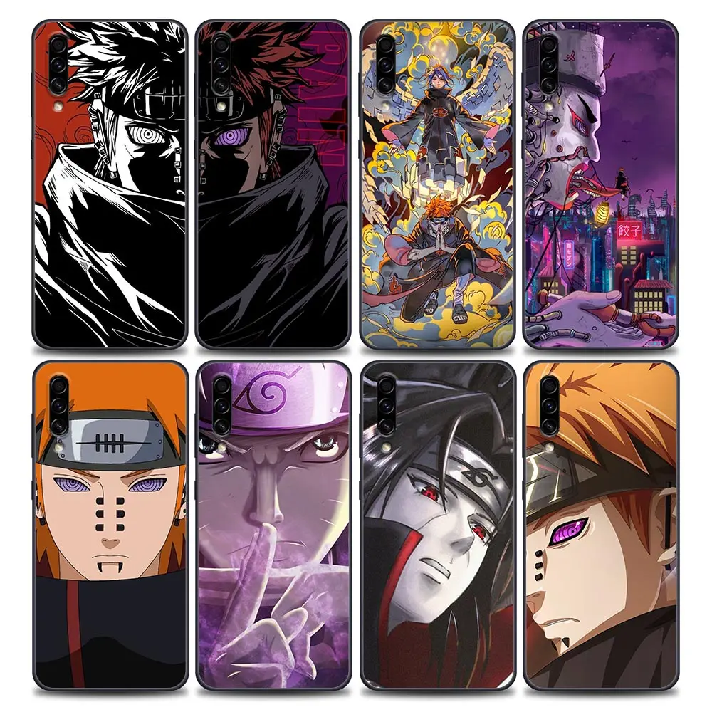

Naruto Phone Case for Samsung Galaxy A10 A30 A30s A40 A50 A60 A70 A80 S A90 5G A7 A8 2018 Black Soft Cover Anime Akatsuki Uchiha