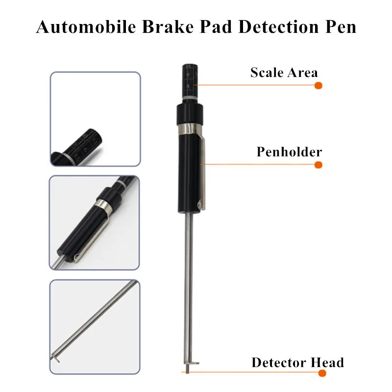 Car Brake Lining Pad Thickness Gauge Detection Pen Measuring Tool Vehicle Brake Pad Gauge Car Brake Pad Tester Thickness Gauge images - 6