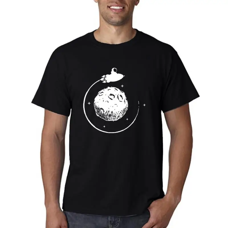 

Men high quality tshirt 100% cotton short sleeve Interesting space flight print Tshirt casual o neckloose t shirt men tee shirts