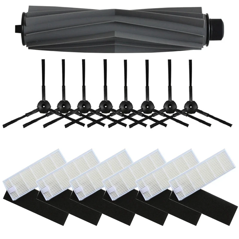 Kit de reemplazo de filtro de Cepillo Lateral de rodillo, accesorios de Aspiradora Robótica de barrido para Osoji 950