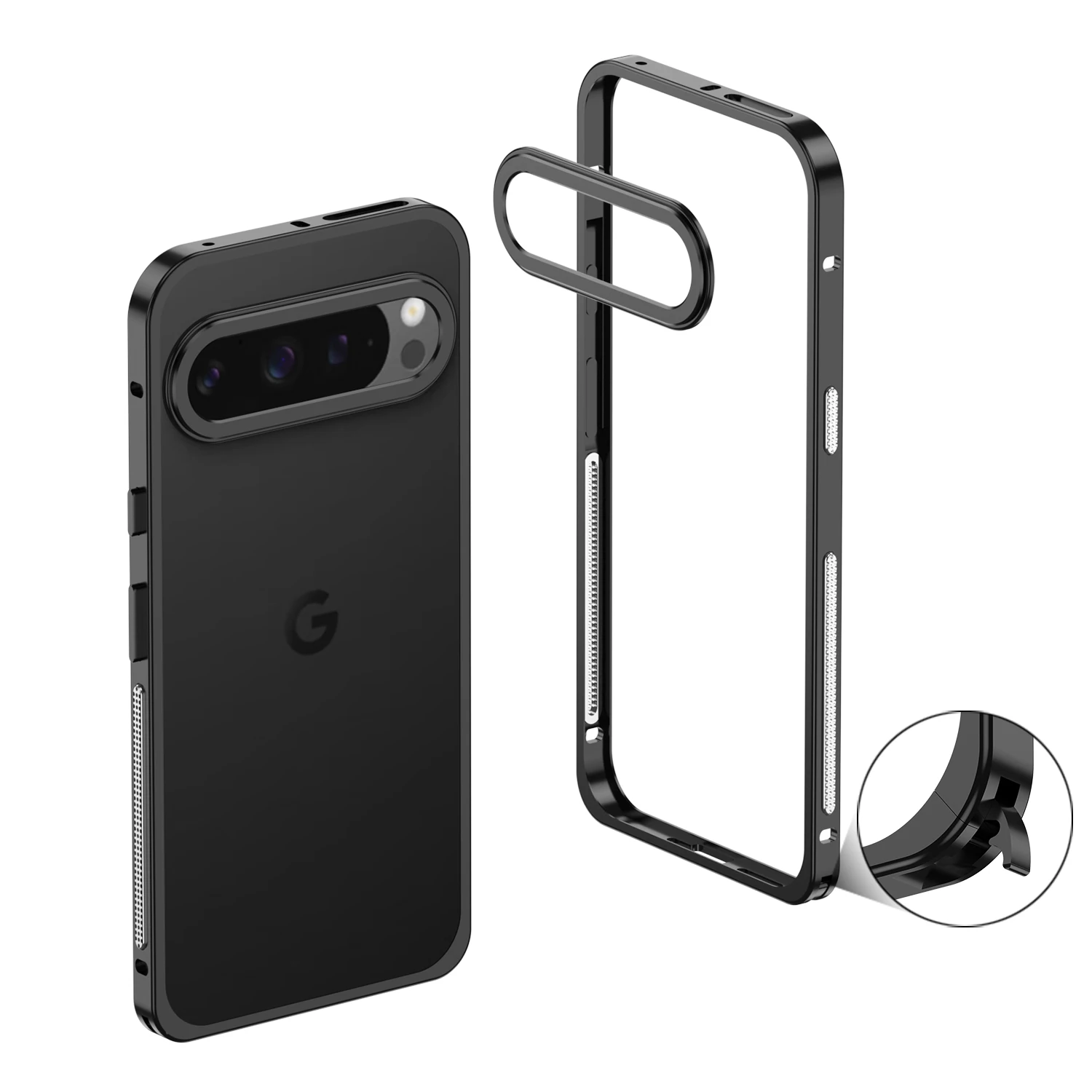 Фото Для Google Pixel 8 9 10 Pro XL 7pro Авиационная рамка из алюминиевого сплава, бампер, чехол для телефона, металлический объектив, рассеивание тепла, противоударный чехол №2