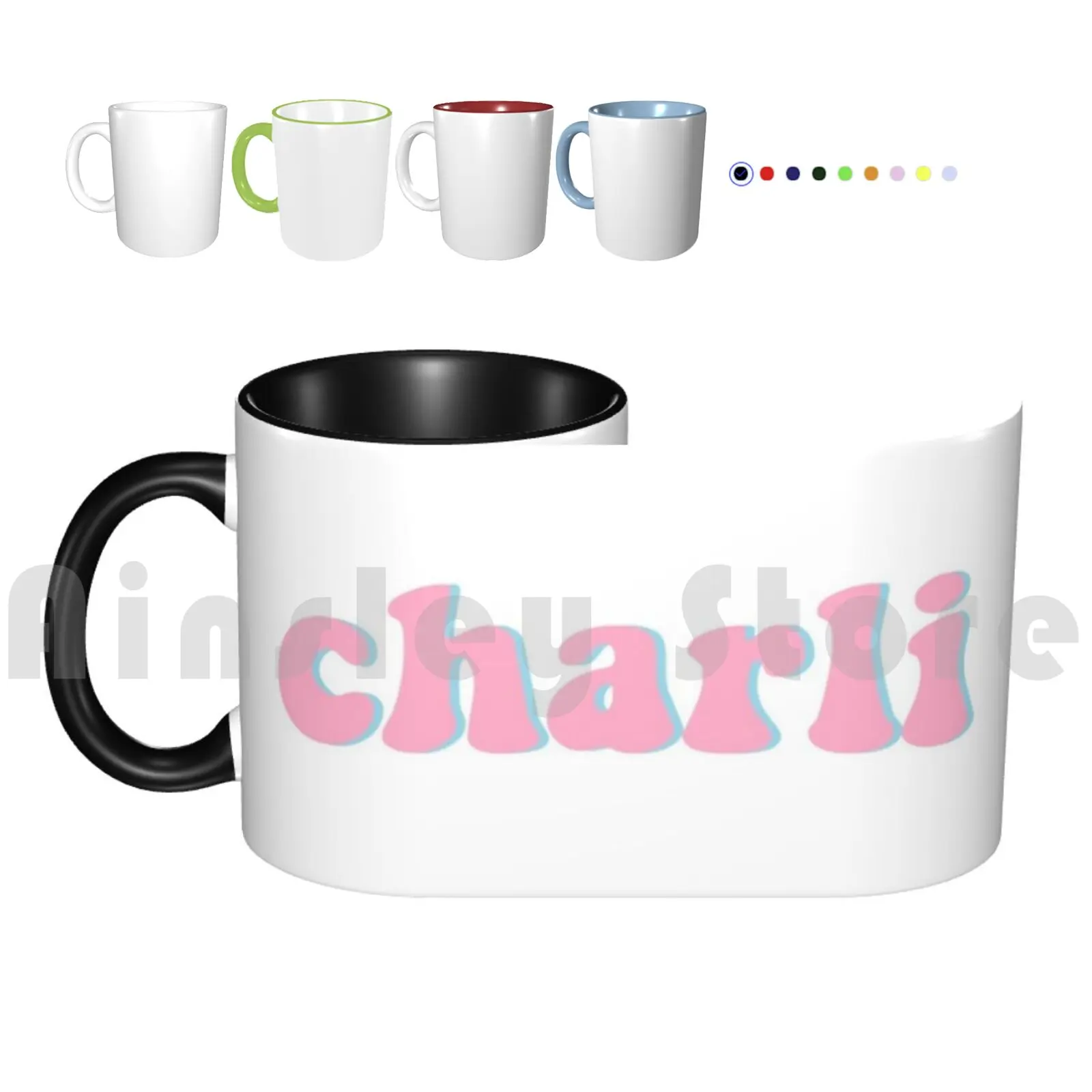 

Charli Mugs Coffee Cups Charli Charli Xcx Charli Damelio Pink Blue Text Name