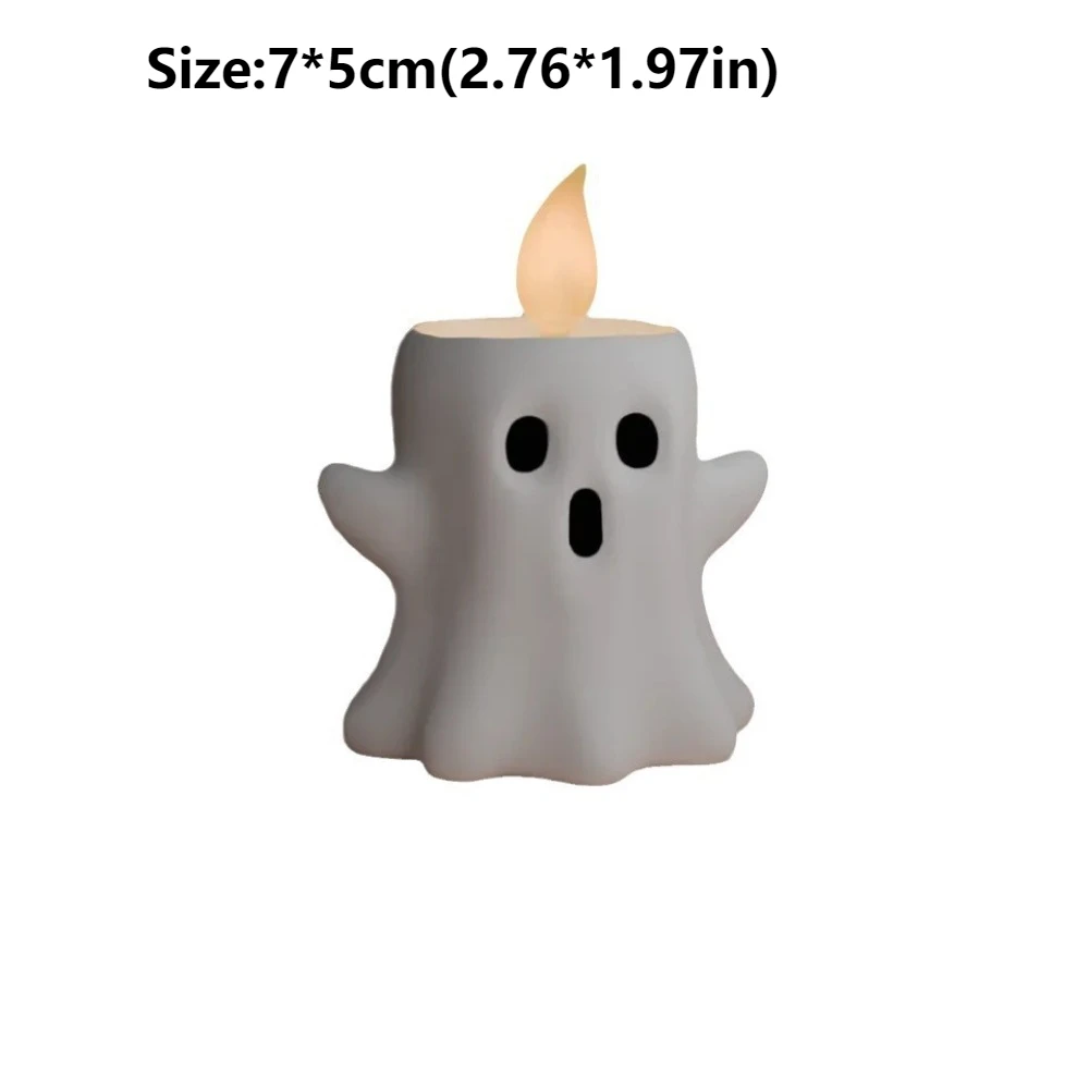 3D Электронная свеча подсвечник в виде призрака симпатичный с имитацией