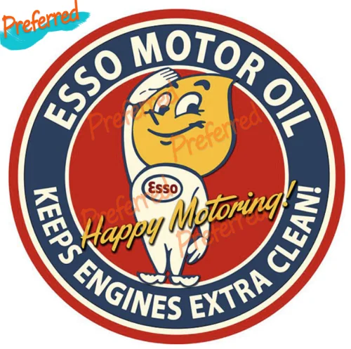 

Esso Винтажный стиль FanAufkleber Rund Oldtimer Youngtimer Автоспорт 10 см логотип или наклейка на машину украшение KK водонепроницаемый ПВХ