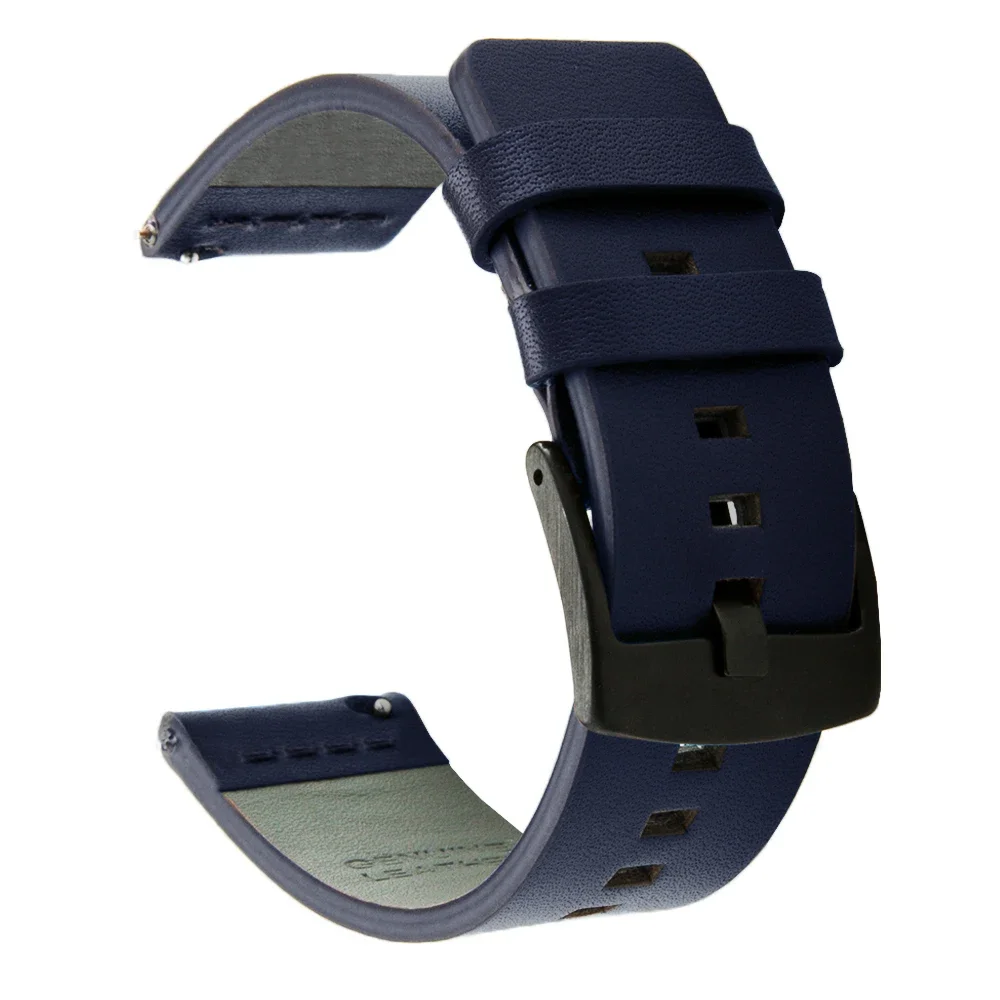 Фото Кожаный ремешок 20 мм 22 мм для Samsung Galaxy Watch Active 2 40/44 мм, спортивный ремешок для часов Gear 20 мм для Samsung Active2 3 42 мм, ремешок №1