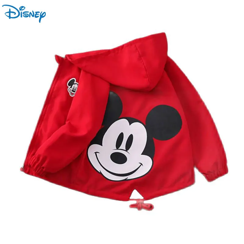 

Disney Cartoon Mickey Mouse Girls Jacket Spring And Autumn Thin Windbreaker 2022 New Girl Children'S Clothing