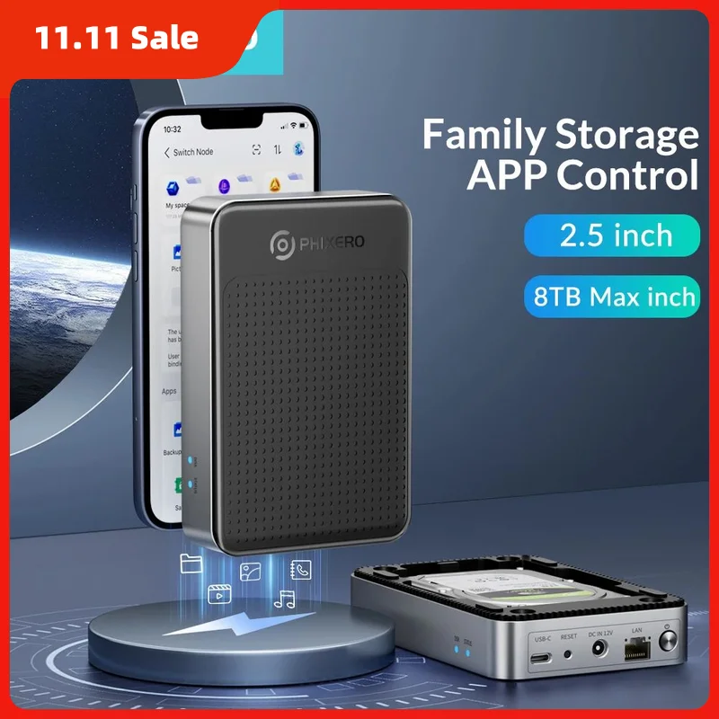 

Корпус для внешнего жесткого диска PHIXERO 2,5 дюйма SATA SSD/HDD