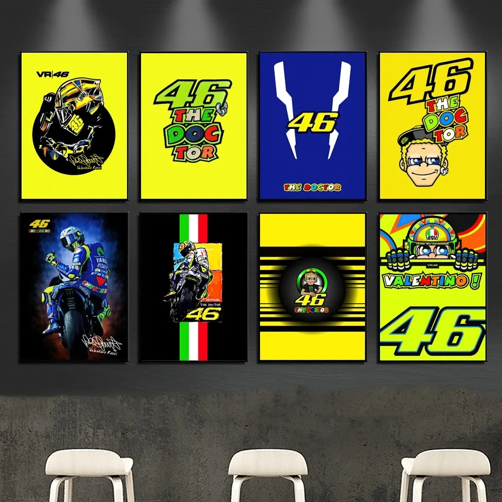 R-Rossi-Moto-46 постер галерея печать настенные наклейки Декор для дома самоклеящиеся