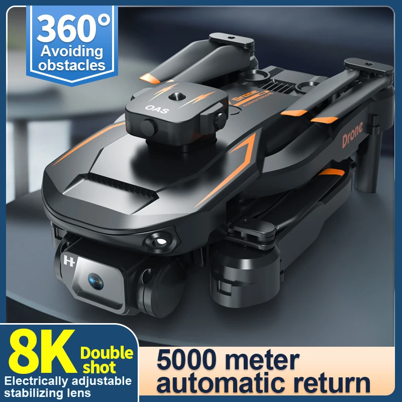 

S12 Drone 8K HD Dual Camera 5G WIFI FPV Aerial Photography Obstacle Avoidance Brushless Motor Helicopter Foldable RC Quadcopter