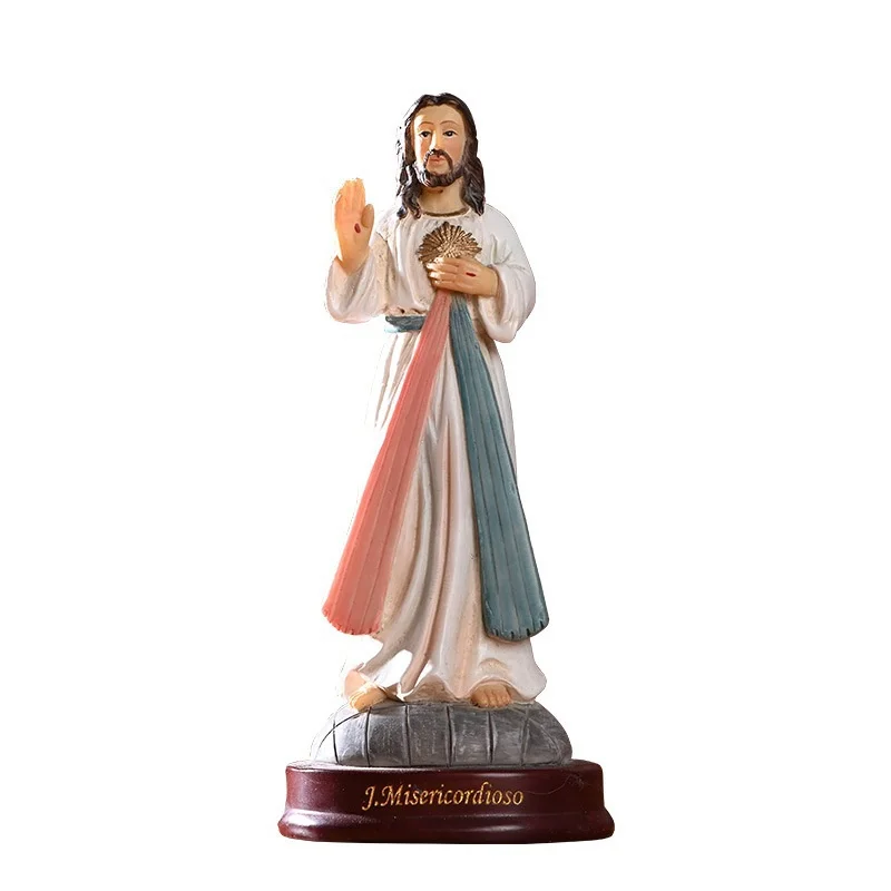 

Fashion Classical Religious Figures Father Jesus Resin Sculpture Figurin Office Desktop Furnishing Crafts