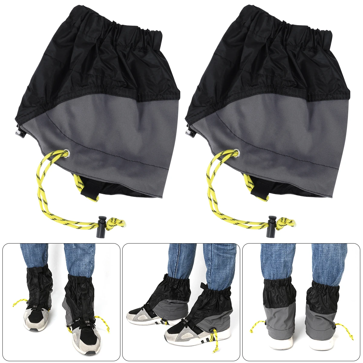 

WINOMO Pair of Ankle Gaiter Gaiters 20D Travel Silicon Coated Cloth Outdoor Waterproof Durable For Walking Camping Hiking
