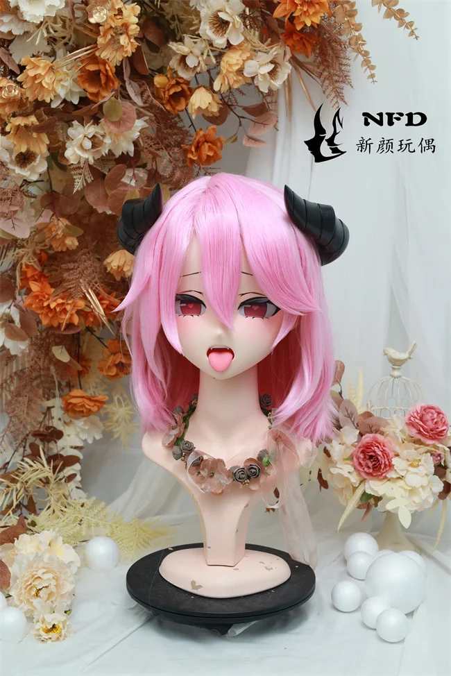 

(NFD044) Full head super sweet female resin crossdressing Doll kig cosplay kigurumi mask