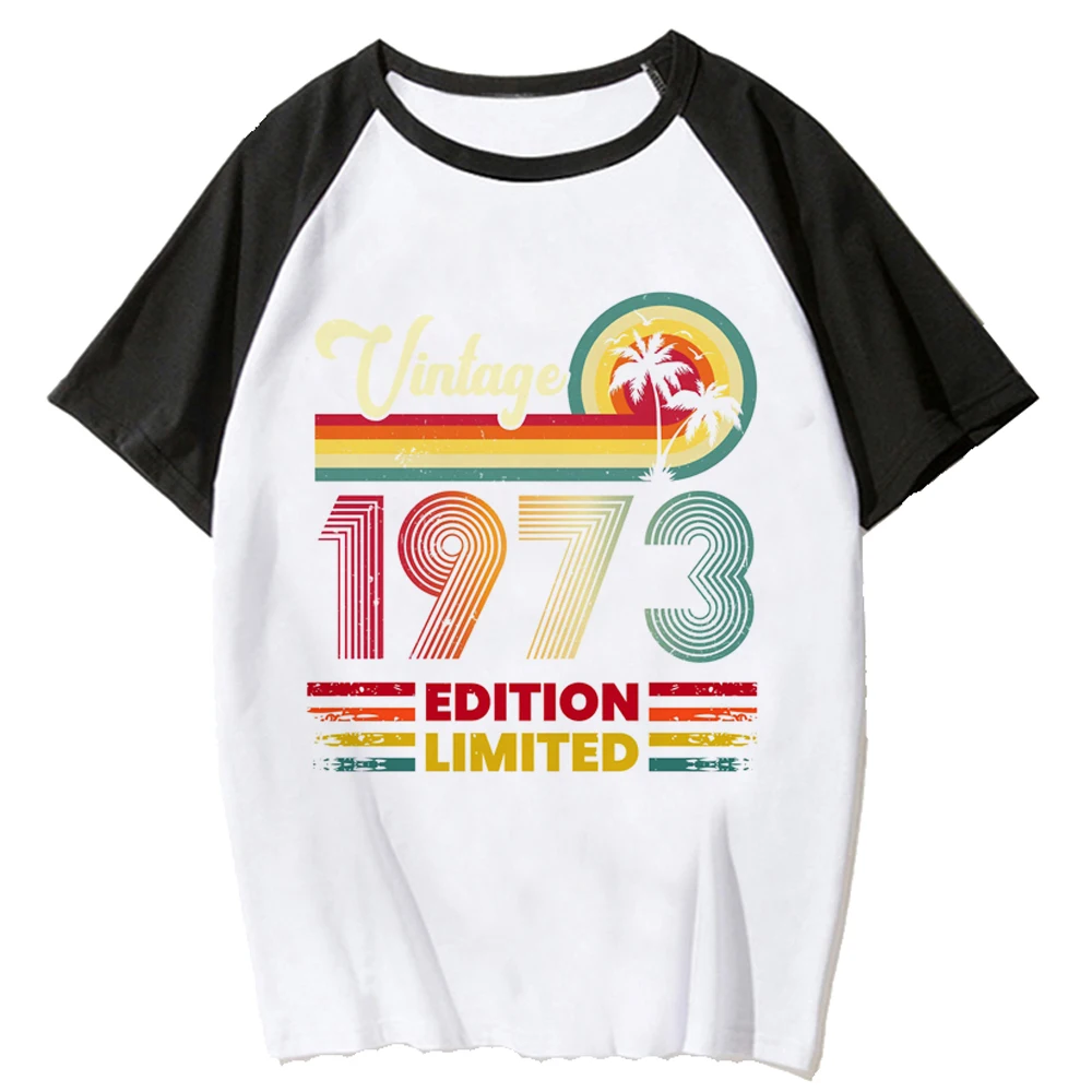 

Born in 1973 t-shirts women harajuku streetwear manga top girl comic graphic 2000s clothes