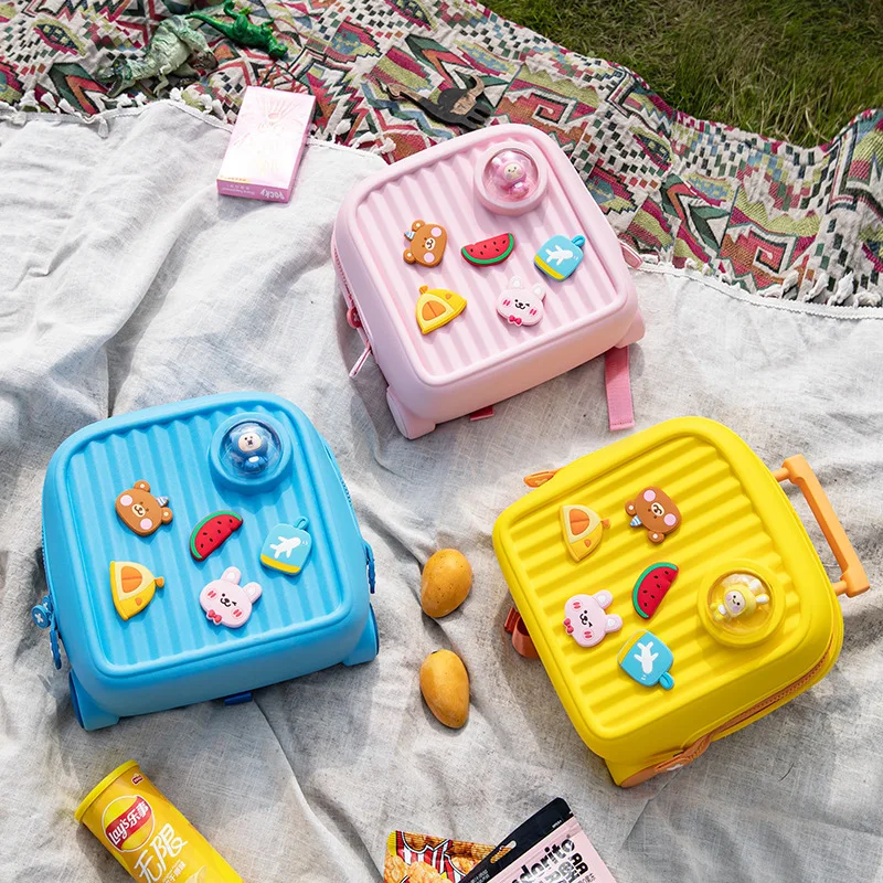 Toddler Boys School Bags Kawaii Children Backpacks for Girls DIY Cartoon Rabbit Schoolbag Cute Kids Travel Bags Mochila Escolar