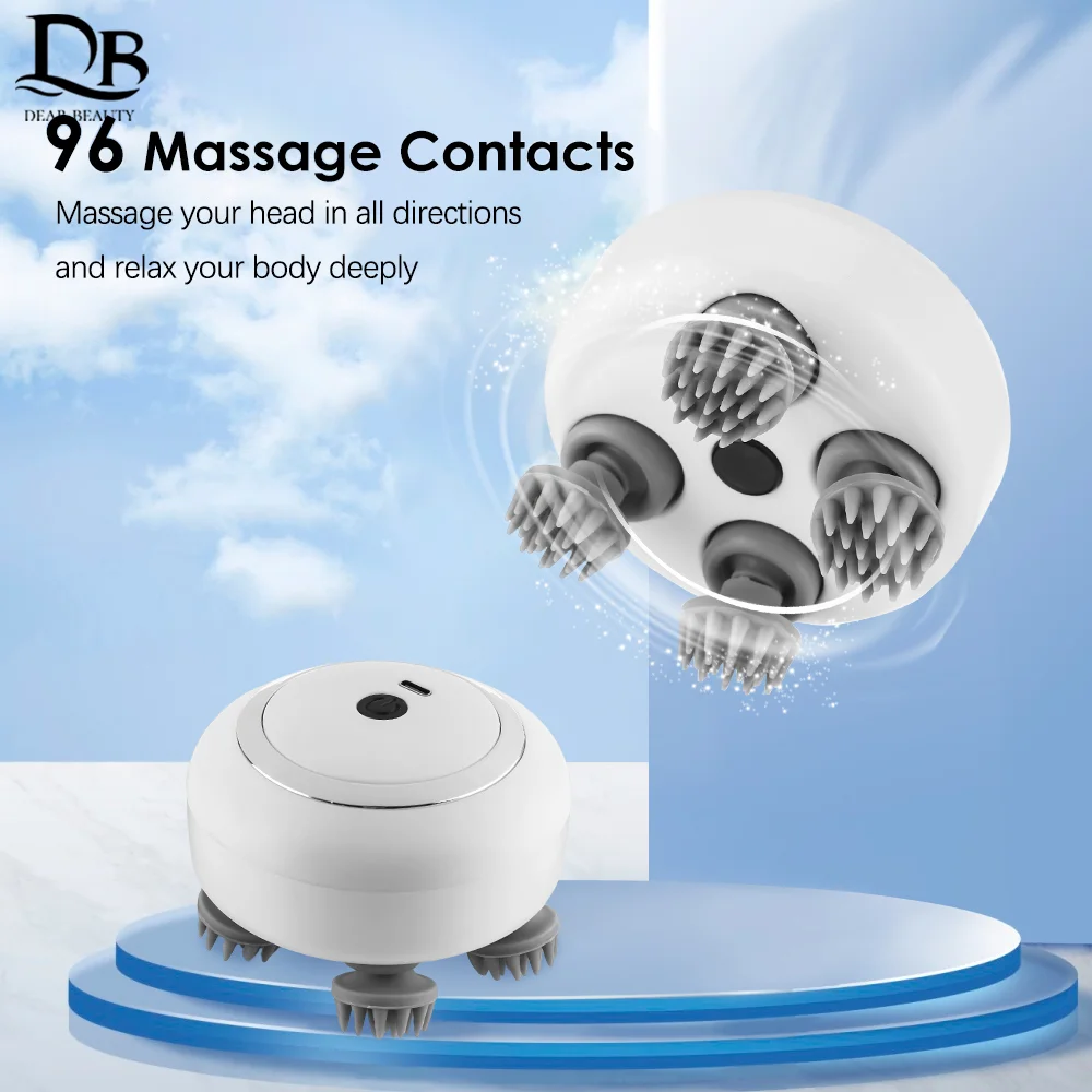 

Electric Scalp Massager Silicone Head Scratcher Health Care Vibration For Body Facial Head Massager Kneading Stress Relief Relax