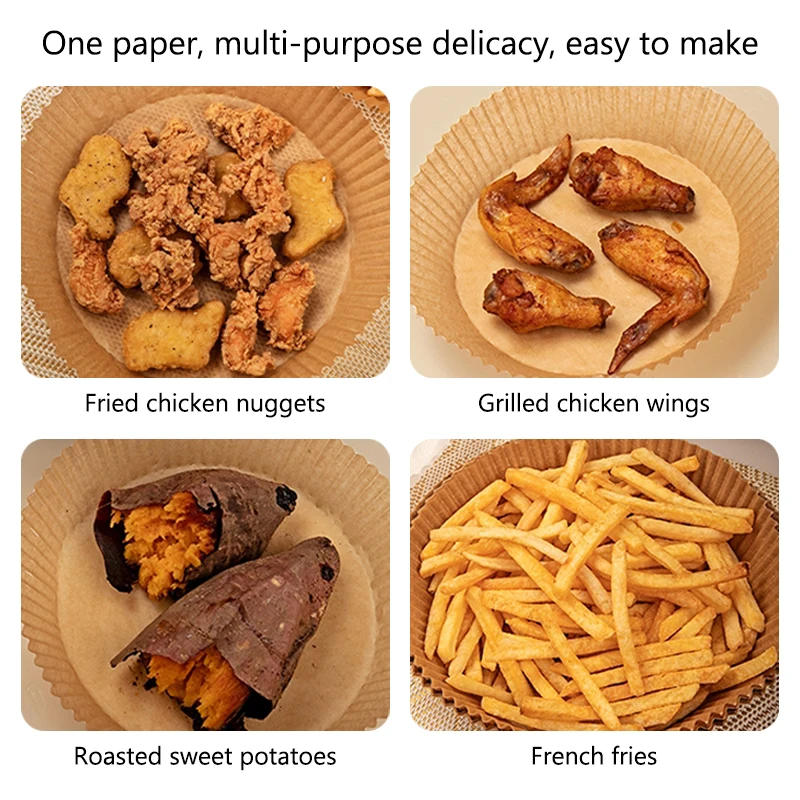 30/50/100PCS Disposable Air Fryer Parchment Paper Baking Oil-proof Liner Non-Stick Mat for Roasting Microwave 16/20cm |