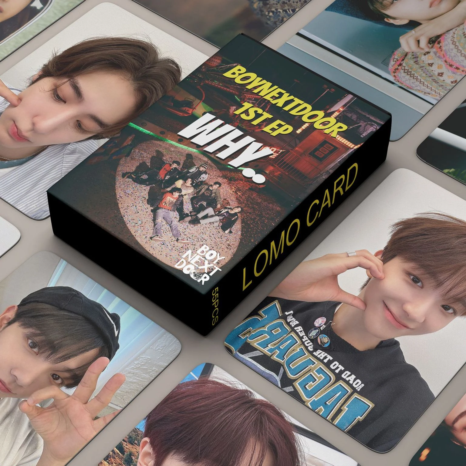

55pcs/set Kpop BOY NEXT DOOR Small WHY New Album Lomo Cards Double Side Print Photo Cards