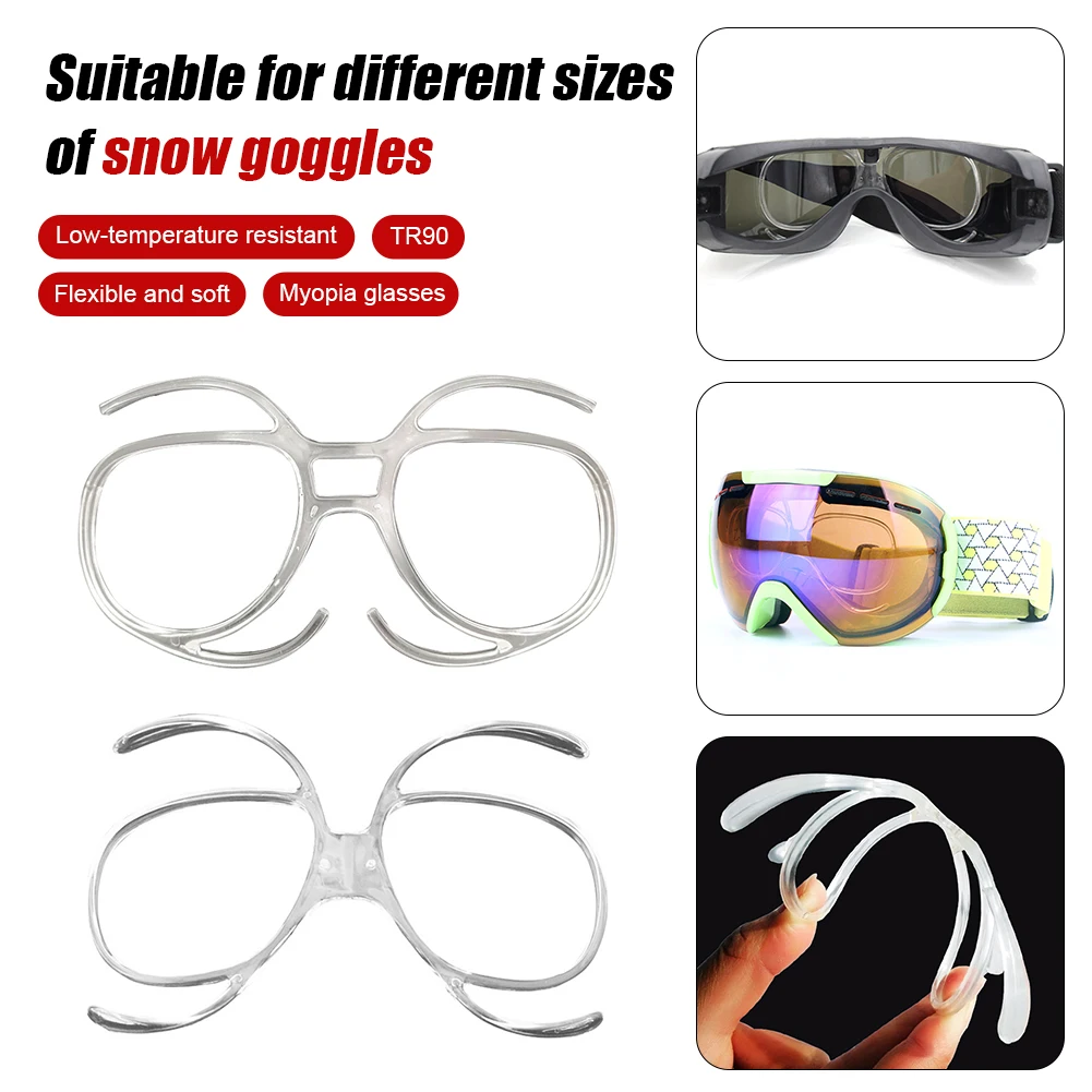 

Flexible Goggles Myopia Frame TR90 Sunglasses Adapter Myopia Insert Frame Flexible Comfortable Glasses Frame For Skiing Skating
