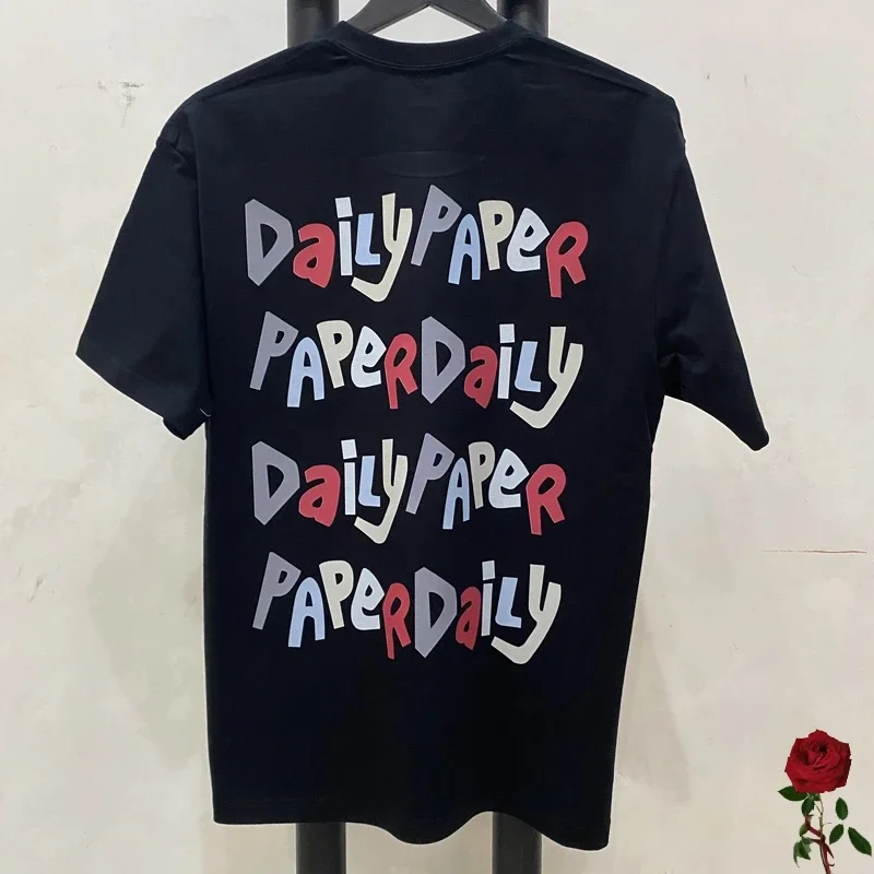 Американские винтажные повседневные бумажные футболки цветные большие печатные