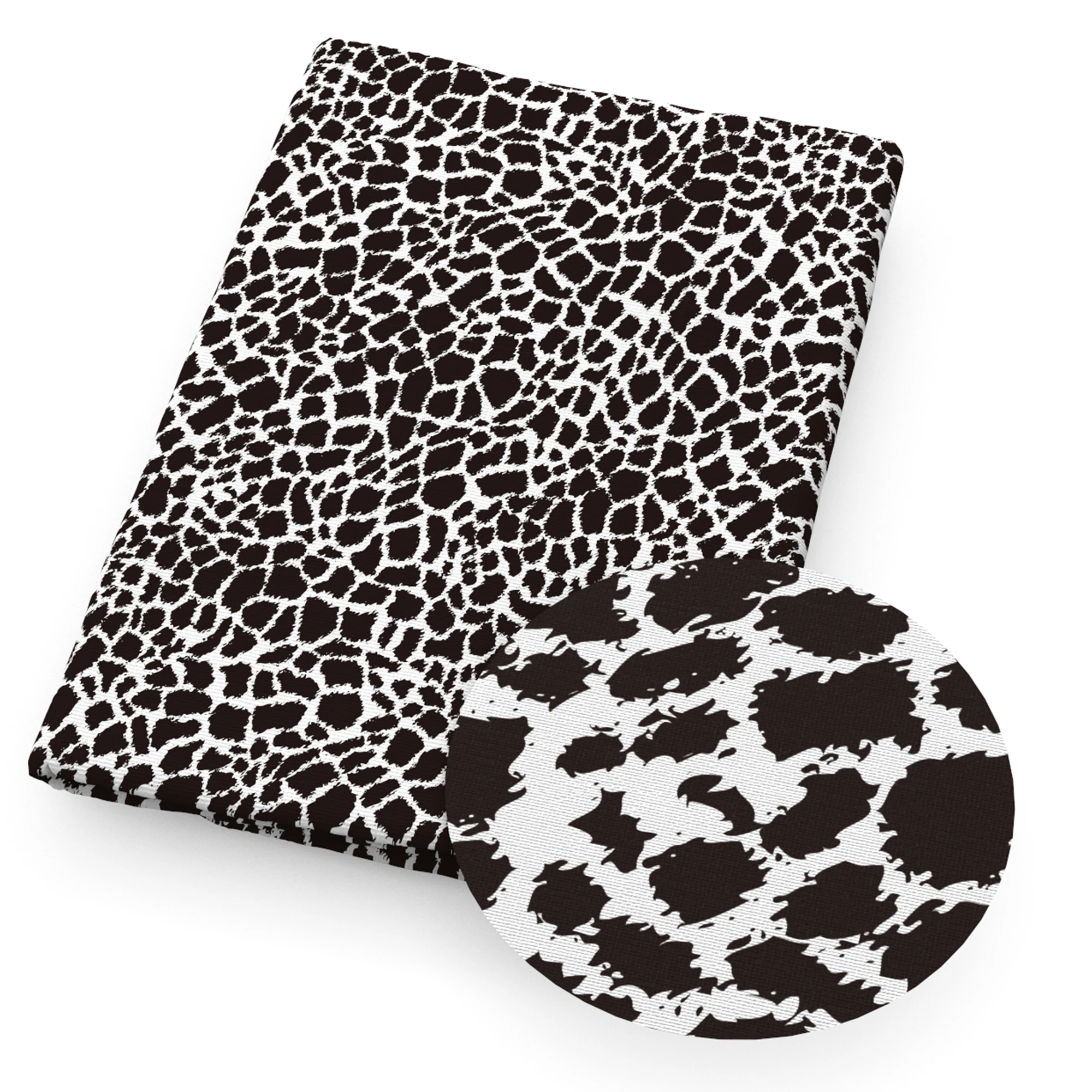 Материал из полиэстер-хлопка с пятнистым леопардовым патчворком из животной кожи для тканей, шитья, квилтинга, рукоделия, ручной работы C17277 ON.