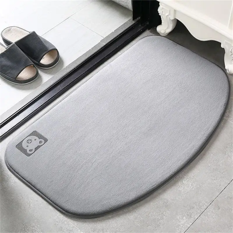

Bathroom Door Absorbent Carpet Door Mat Super Absorbent Antiskid Foot Mat Thickened Home Decor Toilet Carpet Bath Mat Floor Mat