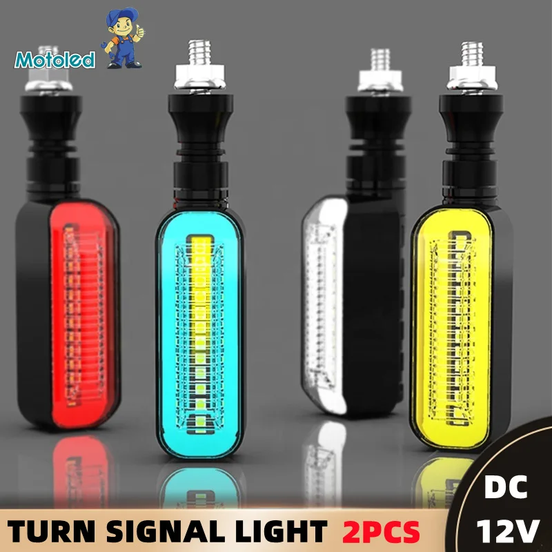 

Universal LED Motorcycle Flasher 12V IP68 Waterproof Flowing Water DRL Stop Tail Lamp Indicator Turn Signals Lights Accessories