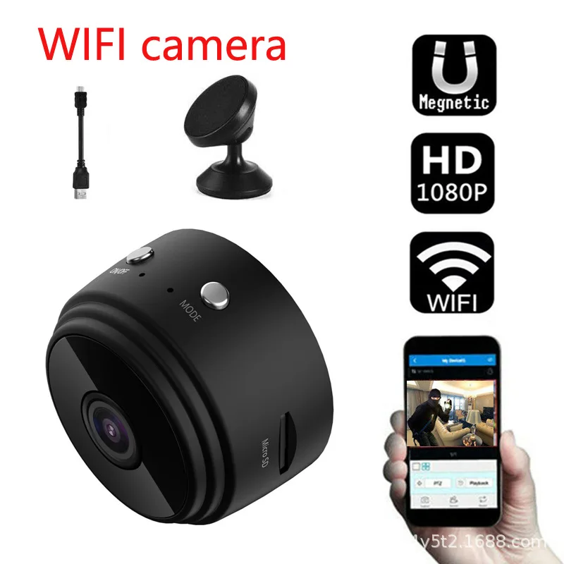 

Camera Mini Wifi Smart Home HD Camcorder Video Domestica Movimento Night Vision Ravador Motio Proteção Segurançan Detection