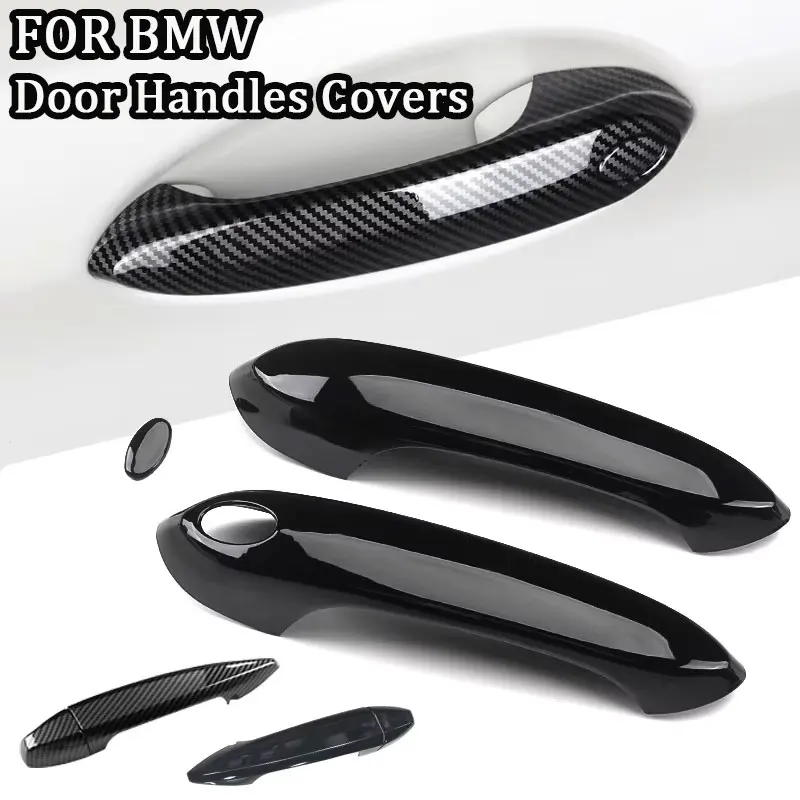 4PS автомобильные дверные ручки из углеродного волокна чехлы для BMW обновленный