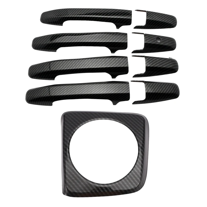 

1 шт. панель автоматического переключения передач, карбоновая Центральная панель управления и 4 шт. боковых дверных ручек автомобиля, крышка...
