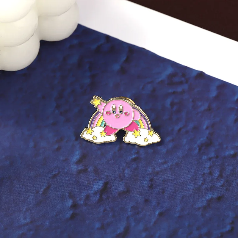 

Kirby Cartoon Alloy Enamel Brooch Anime Game Peripheral Cute Badge Backpack Jeans Clothes Collar Decoration Jewelry Accessories