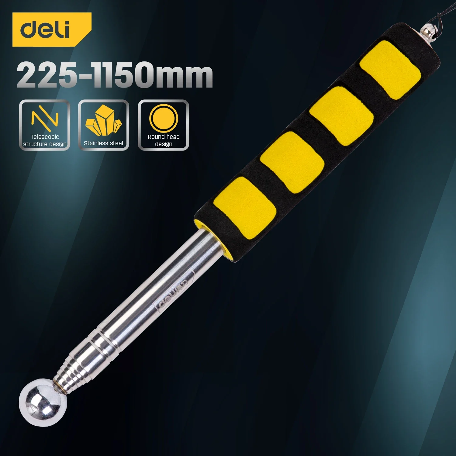 Deli 1 шт. многофункциональные телескопические молотки для самозащиты, пустые барабанные молотки, тестовые стержни для комнатных проверок, инструменты для помещений, испытания на метелях