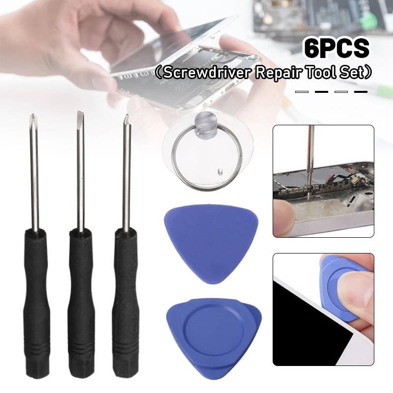 

6pcs/Set 6 in 1 Disassemble Repair Openning Tool Precision Mobile Phone Laptop Computer Screwdriver Repair Device Hand Tools Set