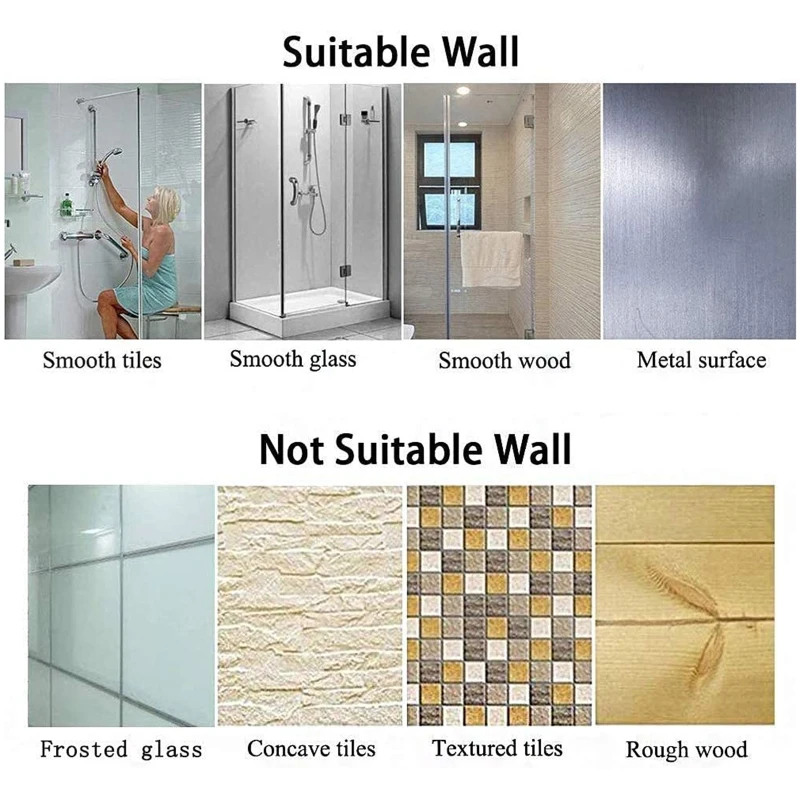 

Wall Mount Shower Bracket Suction Cup Shower Holder Strong Bearing Capacity