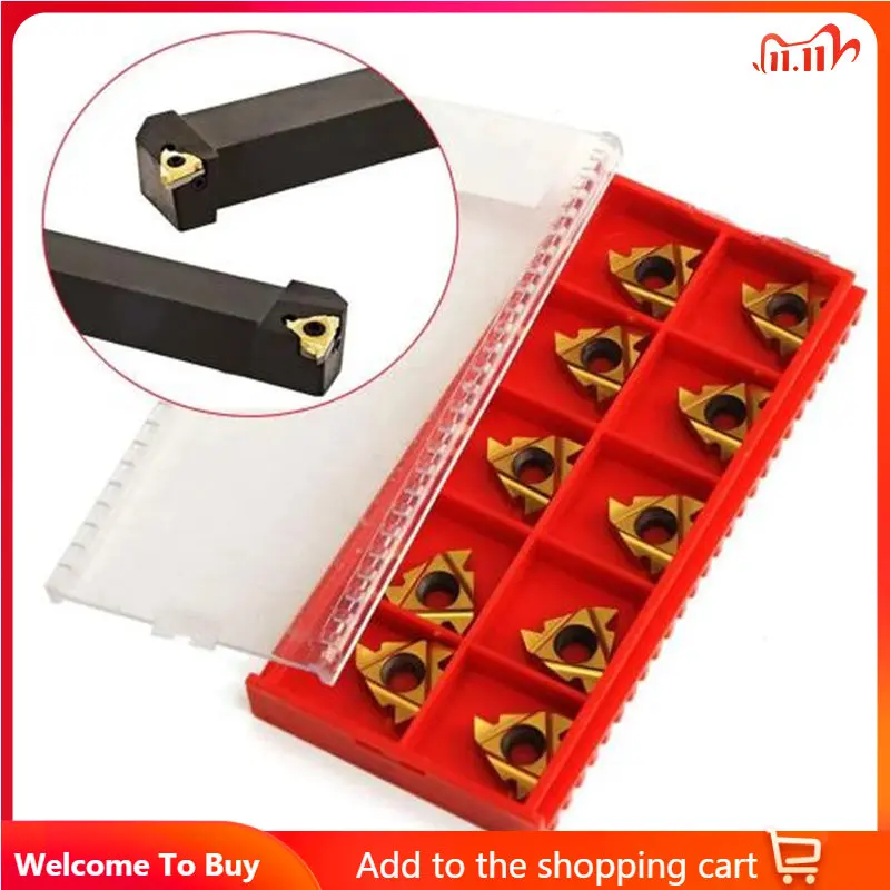 

10Pcs 16ER AG60 Carbide Threading Inserts Turning Tool CNC Lathe Cutter Tool