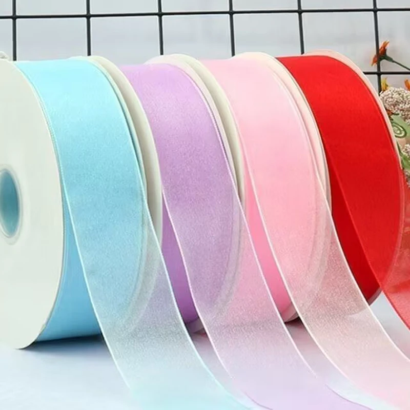 

10 Yards 25MM 38MM Single Color Snow Yarn Ribbon DIY Handmade Material Crafts For Hair Bows Gift Wedding Decorations Access