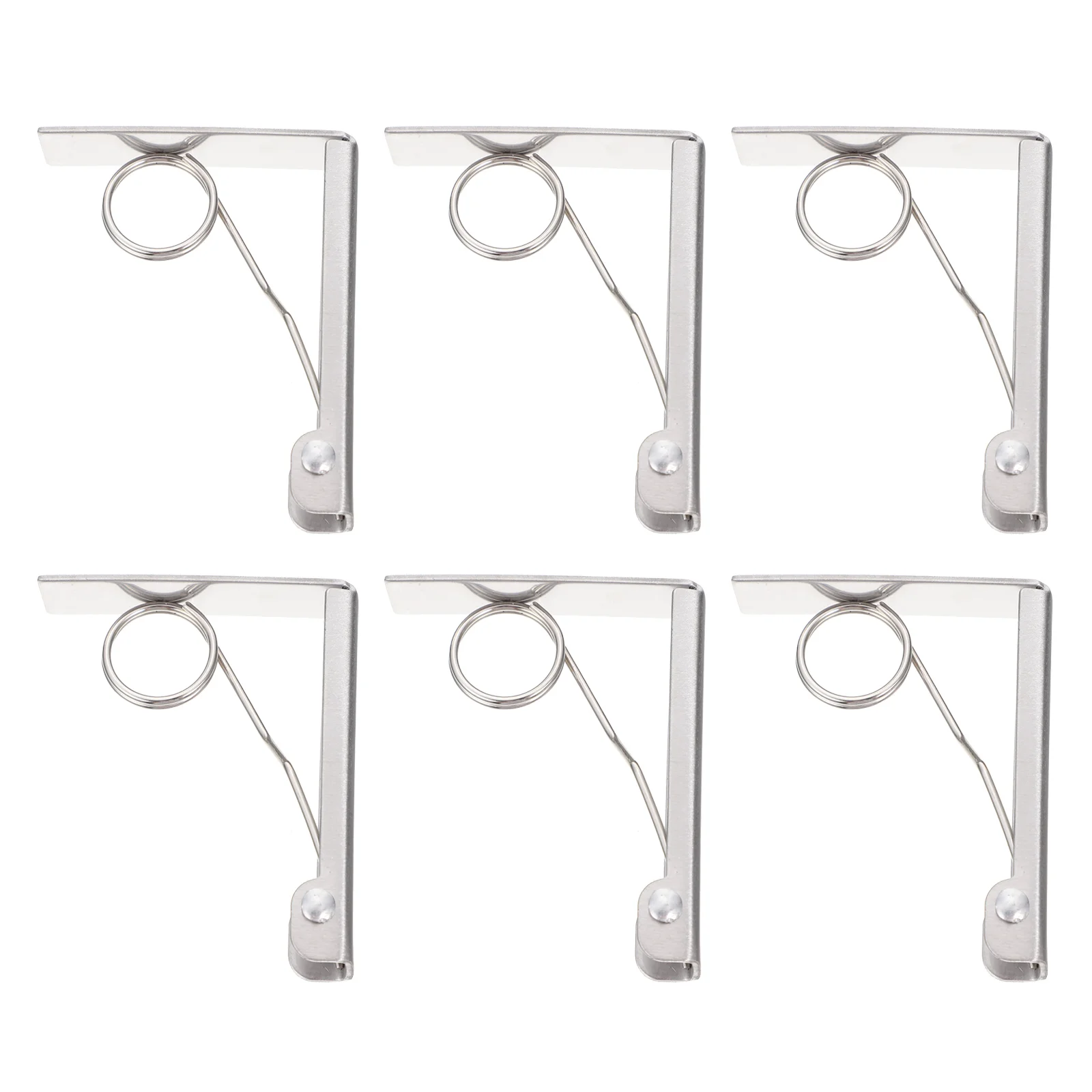 

6Pcs Camping Table Cloth Clips Convenient Tablecloth Clamps Stainless Table Cover Clips