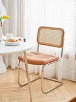 2022 nordic rattan dining chair ergonomic luxury wood bedroom living room chairs backrest balcony furniture muebles de sal%c3%b3n