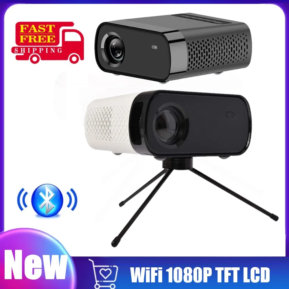 

New GX100 Projector HDMI-compatible WiFi HD Video Home Theater Movie Beamer 1800lm TFT LCD Screen LED Portable Projector